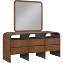 Meridian Giada Brown Solid Wood And Veneer Mirror IMAGE 5