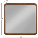  Meridian Giada Brown Solid Wood And Veneer Mirror IMAGE 7