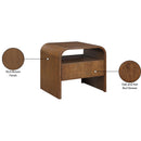  Meridian Giada Brown Solid Wood And Veneer Nightstand IMAGE 10