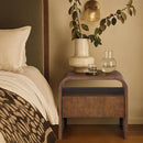  Meridian Giada Brown Solid Wood And Veneer Nightstand IMAGE 2