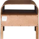  Meridian Giada Brown Solid Wood And Veneer Nightstand IMAGE 5