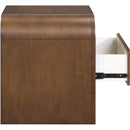  Meridian Giada Brown Solid Wood And Veneer Nightstand IMAGE 6