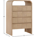  Meridian Giada Natural Solid Wood And Veneer Chest IMAGE 9