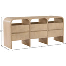  Meridian Giada Natural Solid Wood And Veneer Dresser IMAGE 9