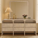  Meridian Giada Natural Solid Wood And Veneer Mirror IMAGE 2