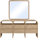  Meridian Giada Natural Solid Wood And Veneer Mirror IMAGE 4