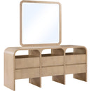  Meridian Giada Natural Solid Wood And Veneer Mirror IMAGE 5