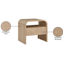  Meridian Giada Natural Solid Wood And Veneer Nightstand IMAGE 9