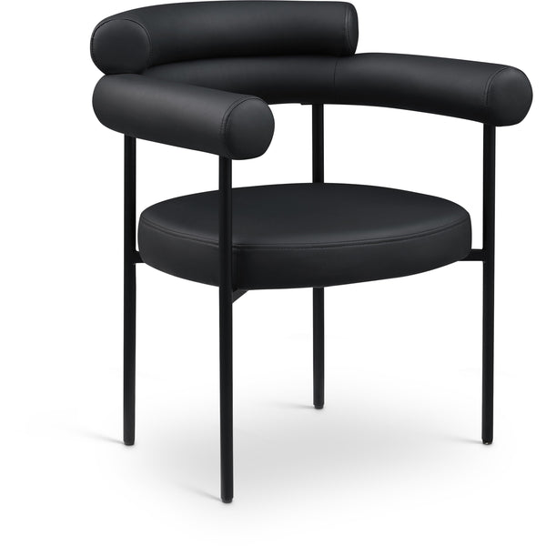 Meridian Blake Black Vegan Leather Dining Chair IMAGE 1