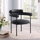 Meridian Blake Black Vegan Leather Dining Chair IMAGE 2