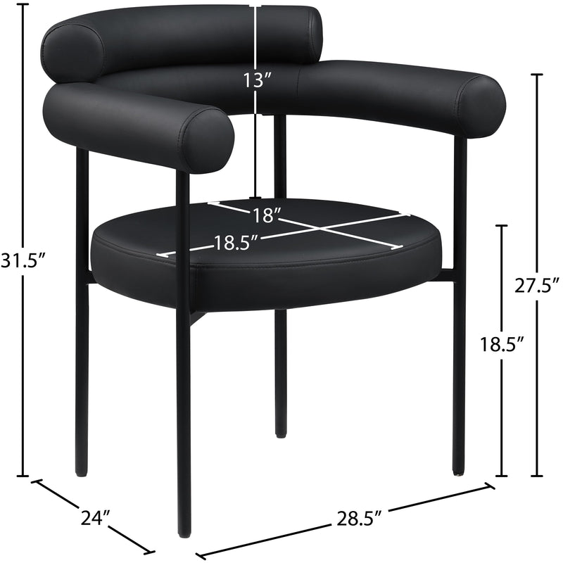 Meridian Blake Black Vegan Leather Dining Chair IMAGE 9