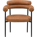 Meridian Blake Cognac Vegan Leather Dining Chair IMAGE 3