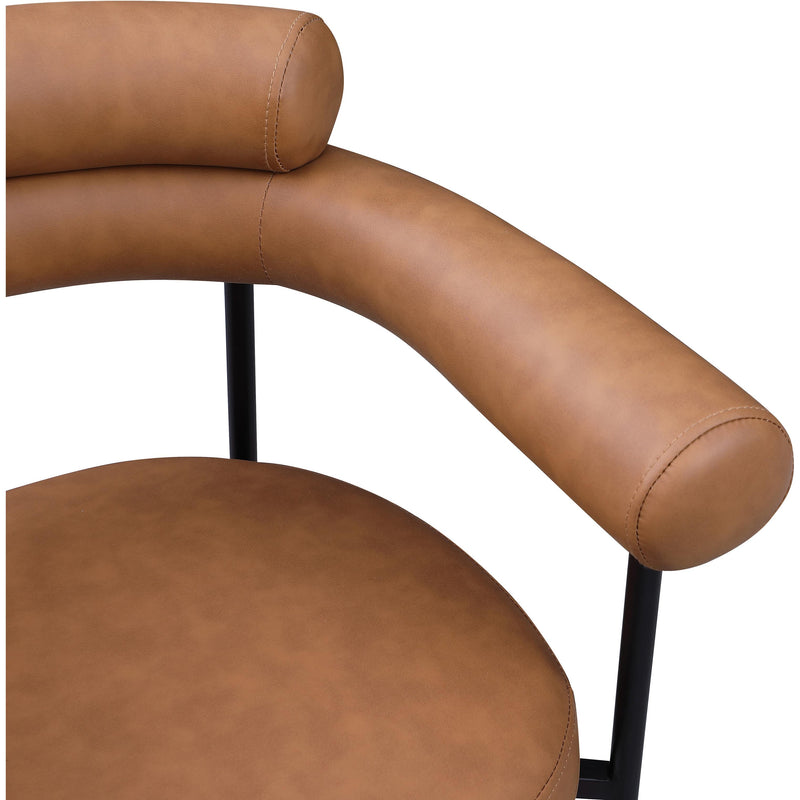 Meridian Blake Cognac Vegan Leather Dining Chair IMAGE 7