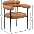 Meridian Blake Cognac Vegan Leather Dining Chair IMAGE 9