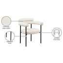 Meridian Blake Cream Vegan Leather Dining Chair IMAGE 10