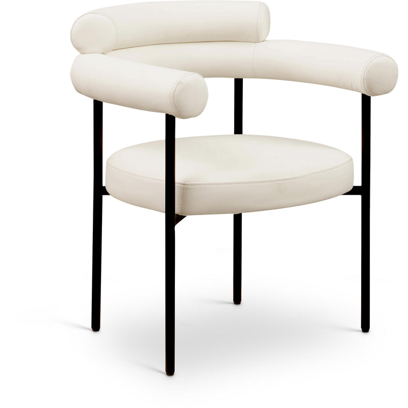 Meridian Blake Cream Vegan Leather Dining Chair IMAGE 1