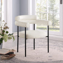 Meridian Blake Cream Vegan Leather Dining Chair IMAGE 2