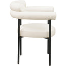 Meridian Blake Cream Vegan Leather Dining Chair IMAGE 4