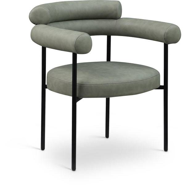 Meridian Blake Green Vegan Leather Dining Chair IMAGE 1