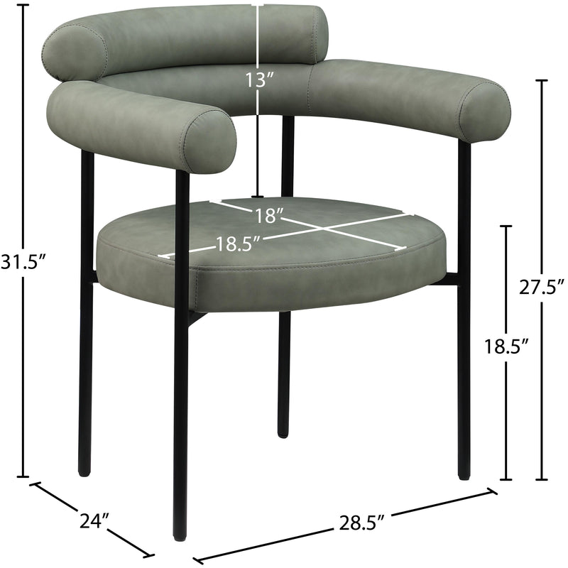 Meridian Blake Green Vegan Leather Dining Chair IMAGE 9
