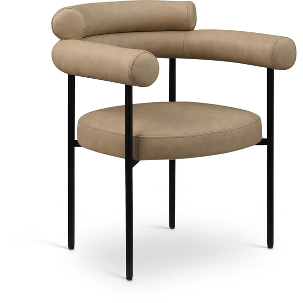 Meridian Blake Tan Vegan Leather Dining Chair IMAGE 1