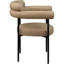 Meridian Blake Tan Vegan Leather Dining Chair IMAGE 4