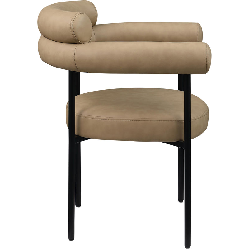 Meridian Blake Tan Vegan Leather Dining Chair IMAGE 4