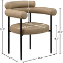 Meridian Blake Tan Vegan Leather Dining Chair IMAGE 9