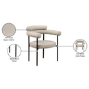 Meridian Blake Taupe Vegan Leather Dining Chair IMAGE 10