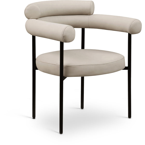 Meridian Blake Taupe Vegan Leather Dining Chair IMAGE 1