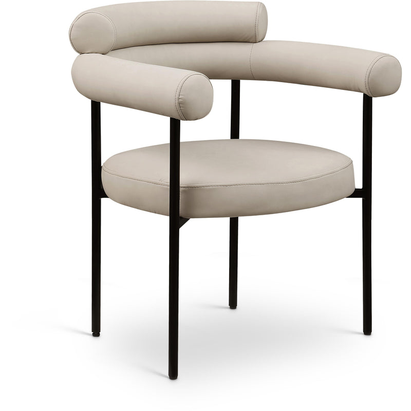 Meridian Blake Taupe Vegan Leather Dining Chair IMAGE 1