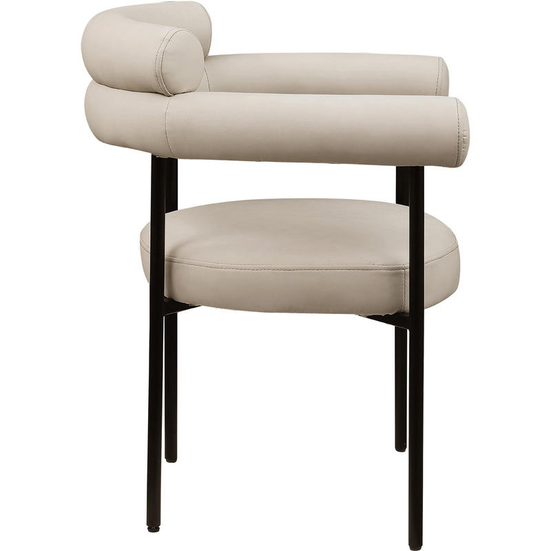 Meridian Blake Taupe Vegan Leather Dining Chair IMAGE 4