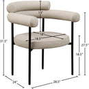 Meridian Blake Taupe Vegan Leather Dining Chair IMAGE 9