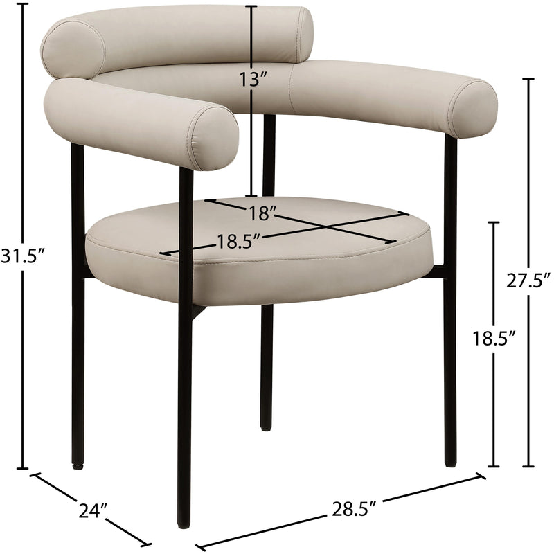 Meridian Blake Taupe Vegan Leather Dining Chair IMAGE 9