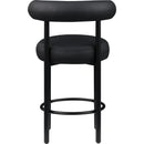 Meridian Bordeaux Black Vegan Leather Counter Stool IMAGE 5