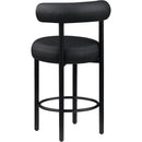 Meridian Bordeaux Black Vegan Leather Counter Stool IMAGE 7