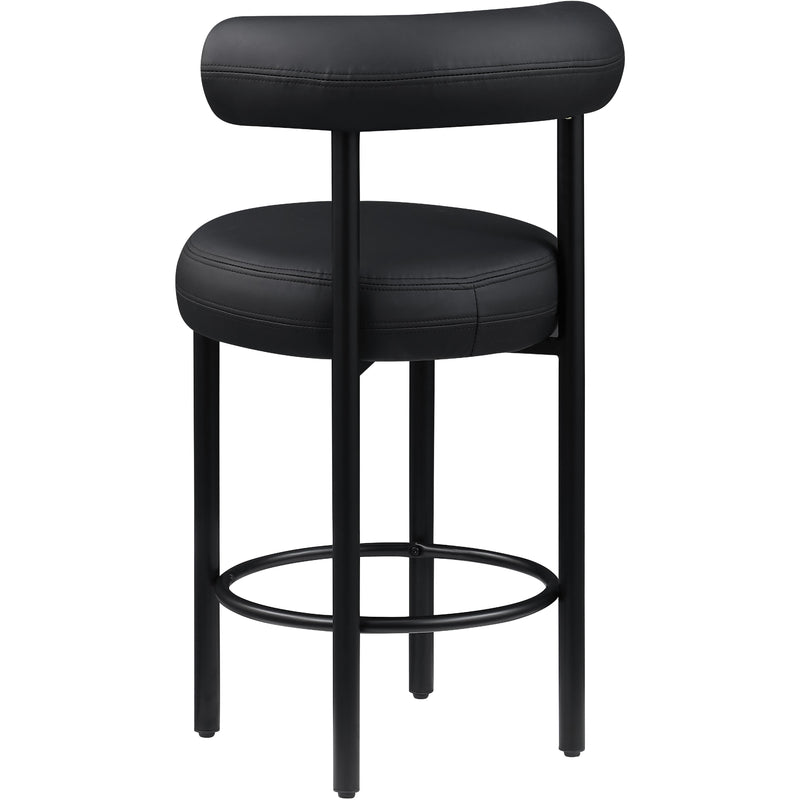 Meridian Bordeaux Black Vegan Leather Counter Stool IMAGE 7