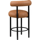 Meridian Bordeaux Cognac Vegan Leather Counter Stool IMAGE 7