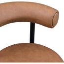 Meridian Bordeaux Cognac Vegan Leather Counter Stool IMAGE 8