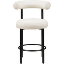 Meridian Bordeaux Cream Vegan Leather Counter Stool IMAGE 3