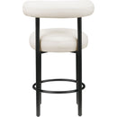 Meridian Bordeaux Cream Vegan Leather Counter Stool IMAGE 5