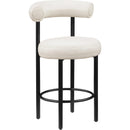 Meridian Bordeaux Cream Vegan Leather Counter Stool IMAGE 6