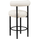 Meridian Bordeaux Cream Vegan Leather Counter Stool IMAGE 7