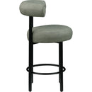 Meridian Bordeaux Green Vegan Leather Counter Stool IMAGE 4