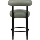 Meridian Bordeaux Green Vegan Leather Counter Stool IMAGE 5