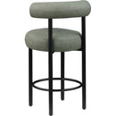 Meridian Bordeaux Green Vegan Leather Counter Stool IMAGE 7