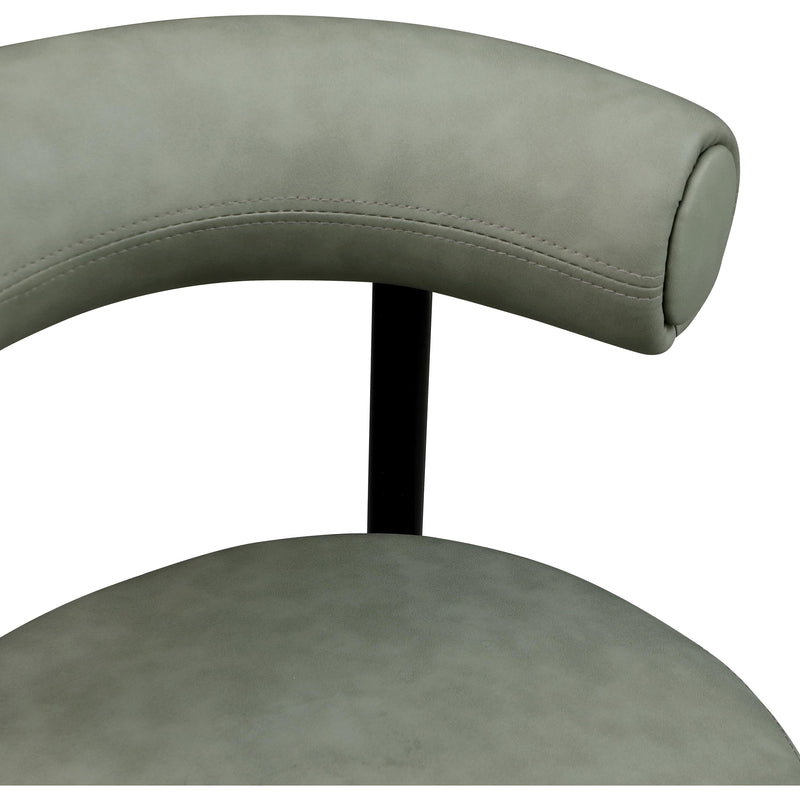 Meridian Bordeaux Green Vegan Leather Counter Stool IMAGE 8