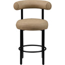 Meridian Bordeaux Tan Vegan Leather Counter Stool IMAGE 3