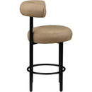 Meridian Bordeaux Tan Vegan Leather Counter Stool IMAGE 4