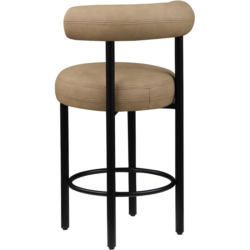 Meridian Bordeaux Tan Vegan Leather Counter Stool IMAGE 7